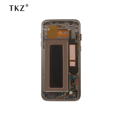 SAM Galaxy S7 Edge LCD için Dokunmatik Ekranlı Cep Telefonu OLED Ekran Siyah Beyaz Altın